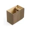 36-in x 21-in x 35-in Ready to Assemble Slim Shaker Vanity Combo Base Cabinet With Three Drawers on Right, Tan Wood