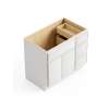36-in x 21-in x 35-in Ready to Assemble Slim Shaker Vanity Combo Base Cabinet With Three Drawers on Right, White