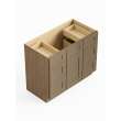 42-in x 21-in x 35-in Ready To Assemble Shaker Vanity Combo Base Cabinet With Double Drawer Stack, Tan Wood