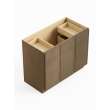 42-in x 21-in x 35-in Ready to Assemble Slim Shaker Vanity Combo Base Cabinet With Double Drawer Stack, Tan Wood