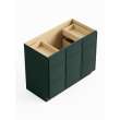 42-in x 21-in x 35-in Ready to Assemble Slim Shaker Vanity Combo Base Cabinet With Double Drawer Stack, Green