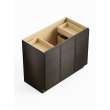 42-in x 21-in x 35-in Ready to Assemble Slim Shaker Vanity Combo Base Cabinet With Double Drawer Stack, Smokey Grey