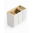 42-in x 21-in x 35-in Ready to Assemble Slim Shaker Vanity Combo Base Cabinet With Double Drawer Stack, White