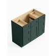 42-in x 21-in x 35-in Ready To Assemble Shaker Vanity Combo Base Cabinet With Double Drawer Stack, Green
