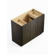 42-in x 21-in x 35-in Ready To Assemble Shaker Vanity Combo Base Cabinet With Double Drawer Stack, Smokey Grey
