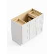 42-in x 21-in x 35-in Ready To Assemble Shaker Vanity Combo Base Cabinet With Double Drawer Stack, White