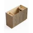 60-in x 21-in x 35-in Ready to Assemble Shaker Vanity Combo Base Cabinet With Double Drawer Stack, Tan Wood