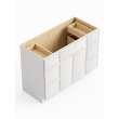 48-in x 21-in x 35-in Ready to Assemble Slim Shaker Vanity Combo Base Cabinet With Double Drawer Stack, White
