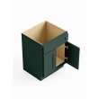 24-in x 21-in x 35-in Ready To Assemble Shaker Double Door Single Drawer Front Vanity Sink Base Cabinet, Green