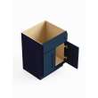 24-in x 21-in x 35-in Ready To Assemble Shaker Double Door Single Drawer Front Vanity Sink Base Cabinet, Navy Blue