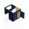 30-in x 21-in x 33-in Ready To Assemble Shaker Double Door Double Drawer Front ADA Vanity Sink Base Cabinet, Navy Blue