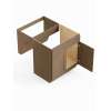 30-in x 21-in x 33-in Ready to Assemble Shaker Double Door Double Drawer Front ADA Vanity Sink Base Cabinet, Tan Wood