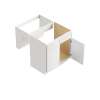 36-in x 21-in x 33-in Ready to Assemble Slim Shaker Double Door Double Drawer Front ADA Vanity Sink Base Cabinet, White