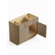 36-in x 21-in x 35-in Ready to Assemble Slim Shaker Vanity Combo Base Cabinet, Tan Wood