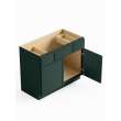 36-in x 21-in x 35-in Ready to Assemble Slim Shaker Vanity Combo Base Cabinet, Green