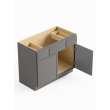 36-in x 21-in x 35-in Ready to Assemble Slim Shaker Vanity Combo Base Cabinet, Light Grey