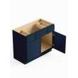 36-in x 21-in x 35-in Ready to Assemble Slim Shaker Vanity Combo Base Cabinet, Navy Blue