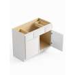 36-in x 21-in x 35-in Ready to Assemble Slim Shaker Vanity Combo Base Cabinet, White