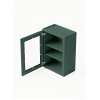 9 in. x 36 in. Ready to Assemble Wall Cabinet with Single Remington Frame Clear Glass Door, Green, W0936GD-RTA-FR01-GR-C