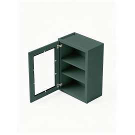 9 in. x 36 in. Ready to Assemble Wall Cabinet with Single Remington Frame Clear Glass Door, Green, W0936GD-RTA-FR01-GR-C