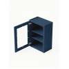 9 in. x 36 in. Ready to Assemble Wall Cabinet with Single Remington Frame Clear Glass Door, Navy Blue, W0936GD-RTA-FR01-NB-C