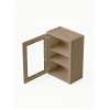 9 in. x 36 in. Ready to Assemble Wall Cabinet with Single Remington Frame Clear Glass Door, Tan Wood, W0936GD-RTA-FR01-TW-C