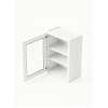 9 in. x 36 in. Ready to Assemble Wall Cabinet with Single Remington Frame Clear Glass Door, White, W0936GD-RTA-FR01-WH-C