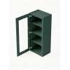 18 in. x 42 in. Ready to Assemble Wall Cabinet with Single Remington Frame Clear Glass Door, Green, W1842GD-RTA-FR01-GR-C