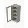 18 in. x 42 in. Ready to Assemble Wall Cabinet with Single Remington Frame Clear Glass Door, Light Grey, W1842GD-RTA-FR01-LG-C