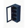 18 in. x 42 in. Ready to Assemble Wall Cabinet with Single Remington Frame Clear Glass Door, Navy Blue, W1842GD-RTA-FR01-NB-C