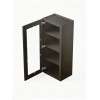 18 in. x 42 in. Ready to Assemble Wall Cabinet with Single Remington Frame Clear Glass Door, Smokey Grey, W1842GD-RTA-FR01-SG-C