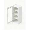 18 in. x 42 in. Ready to Assemble Wall Cabinet with Single Remington Frame Clear Glass Door, White, W1842GD-RTA-FR01-WH-C