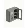 27 in. x 36 in. Ready to Assemble Wall Cabinet with Double Remington Frame Clear Glass Doors, Light Grey, W2736GD-RTA-FR01-LG-C