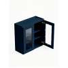 27 in. x 36 in. Ready to Assemble Wall Cabinet with Double Remington Frame Clear Glass Doors, Navy Blue, W2736GD-RTA-FR01-NB-C