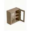 27 in. x 36 in. Ready to Assemble Wall Cabinet with Double Remington Frame Clear Glass Doors, Tan Wood, W2736GD-RTA-FR01-TW-C
