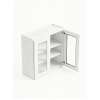 27 in. x 36 in. Ready to Assemble Wall Cabinet with Double Remington Frame Clear Glass Doors, White, W2736GD-RTA-FR01-WH-C