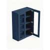 33 in. x 42 in. Ready to Assemble Wall Cabinet with Double Remington Frame Clear Glass Doors, Navy Blue, W3342GD-RTA-FR01-NB-C