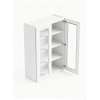33 in. x 42 in. Ready to Assemble Wall Cabinet with Double Remington Frame Clear Glass Doors, White, W3342GD-RTA-FR01-WH-C