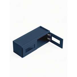 24 in. x 18 in. Ready to Assemble Wall Cabinet with Remington Frame Clear Glass Door, Navy Blue, W2418GD-RTA-FR01-NB-C