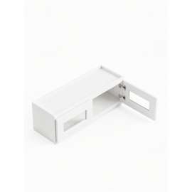 24 in. x 18 in. Ready to Assemble Wall Cabinet with Remington Frame Clear Glass Door, White, W2418GD-RTA-FR01-WH-C