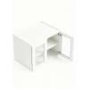 33 in. x 24 in. x 24 in. Ready to Assemble Wall Refrigerator Cabinet with Remington Frame Clear Glass Door, White, W332424GD-RTA-FR01-WH-C