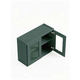 30 in. x 24 in. Ready to Assemble Wall Cabinet with Remington Frame Clear Glass Door, Green, W3024GD-RTA-FR01-GR-C