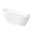 Aaliyah 59 in. x 30-3/4 in. Freestanding Flatbottom Soaking Bathtub in Gloss White with Reversible EZ-Click End Drain, 28-3/8 in. Soak Depth, 60.3-Gallon, 100% Acrylic, CSA Certified