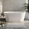 Maris Grande 67 in. Freestanding Deep Soaking Bathtub | 31 in. Wide Acrylic Flatbottom | Center Drain | Bath Pillow Included | 23 in. Confirmed Soak Depth, 86.7-Gallon Capacity | Gloss White | K-AFTM6731-G31