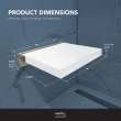 Preston flip-up fold-down padded shower seat in white and brushed stainless, 14 in. W x 13.75 in. D, by Transolid, PPS1414UP-01BS