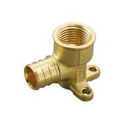 TruuFlo 1807D012012-1 1/2-in PEX x 1/2-in FNPT Lead Free Brass Crimp Drop Ear Elbow (1 Piece)