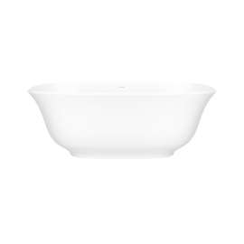 AMTMNSMNO Amiata 64-3/4-in X 31-1/2-in Freestanding Soaking Bathtub with No Overflow Hole, Standard Matte White