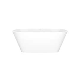 VETNSWNO Vetralla 58-3/4-in X 29-2/8-in Freestanding Soaking Bathtub with No Overflow Hole, Standard White