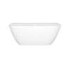Lussari 63" x 30" Freestanding Back to Wall Bathtub With Void and Tile Flange, LU4M-N-TF-SM-OF