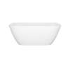 Lussari 63" x 30" Freestanding Back to Wall Bathtub With Void and Tile Flange, LU4-N-TF-SW-NO